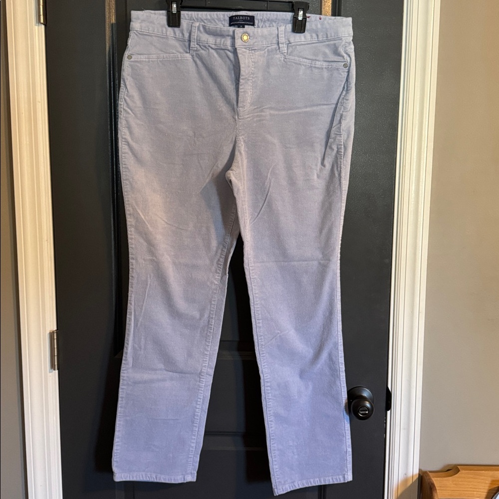 Talbots light blue/gray Corduroy pants